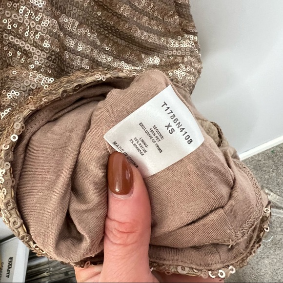 Tart Barbie Dress-gold/champagne sequin dress-xsmall, cocktail, wedding, formal - Picture 8 of 8